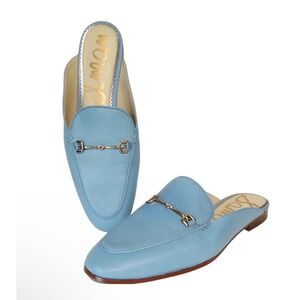 Sam Edelman  Backless‎ Loafer  LINNIE True Blue Size 6.5 Leather Bit Equestrian